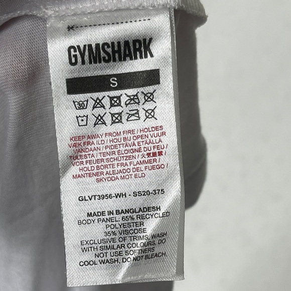 Gymshark Training Oversized Vest Size Small White Dry Moisture Wicking - Picture 9 of 11